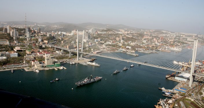 远东联邦管区的胜利日：海军阅兵、战斗机飞行和俄-中烟花